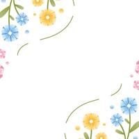 flower spring design frame vector