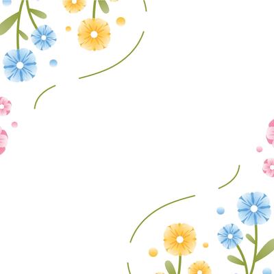 flower spring design frame
