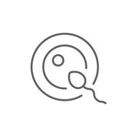 Fertilization icon in line style. For your design, logo. illustration. Editable stroke vector