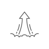 Icon of Arrow Launch in Outline and Line Style Editable Stroke Concept of Takeoff Progress Increase and Innovation vector