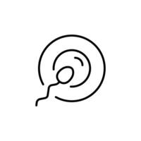 Fertilization icon line style. vector