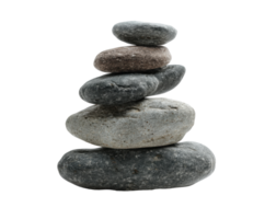 Balanced stone stack for relaxation and mindfulness practice png