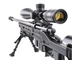 Precision rifle with advanced scope for target shooting png