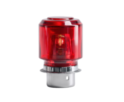 Red emergency light for safety and alert at night in urban setting png