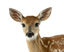 Young deer looking curiously towards the camera in natural habitat png