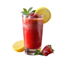 Refreshing summer beverage with berries and lemon for cool enjoyment png
