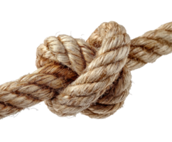 Knot from natural fiber rope for crafting and sailing png