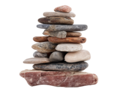 Balanced stone stack for meditative practice and relaxation png