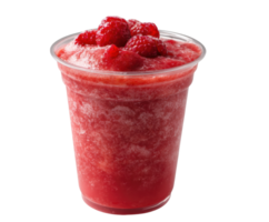 Refreshing frozen raspberry drink served in a cup for summer enjoyment png