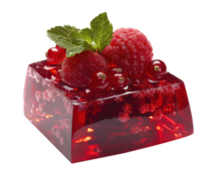 Raspberry dessert with mint leaves for summer gatherings png