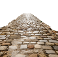 Unique cobblestone path stretching into the distance png