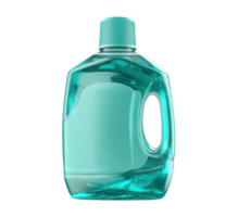 Liquid cleaning solution in a turquoise bottle with a handle png