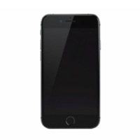 Smartphone with large display and sleek design isolated on transparent background png