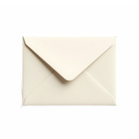 Folded Cream Envelope with Flap and No Background Transparent Clipping Path png