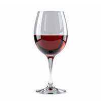 Elegant Wine Glass Filled with Red Wine with Transparency and Clipping Path for Clean Background png