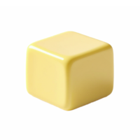 amarelo 3d cubo com transparente fundo para Projeto e visualização png