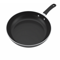 Nonstick Frying Pan with Handle Empty Top View Transparent Background png