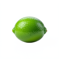 Fresh Bright Green Lime with Clipping Path No Background High Resolution png