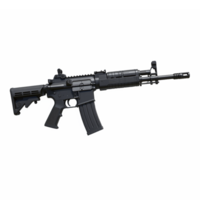 Realistic Black Assault Rifle with Transparent Background No Shadow No Reflection png