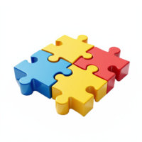 Colorful Puzzle Pieces with Transparent Background for Teamwork and Problem Solving png