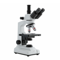 Advanced Laboratory Compound Microscope with Black eyepieces and Stage Transparent Background png