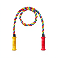 Colorful Jump Rope with Plastic Handles for Fitness Exercise and Kids Play no background png