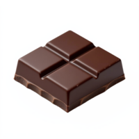 Dark Chocolate Square with Clipping Path Suitable for Food Packaging and Advertising png