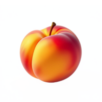 Fresh Ripe Peach with Smooth Skin and No Background Clipping Path png