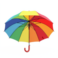 Colorful Open Umbrella with Transparent Background Perfect for Design Projects png