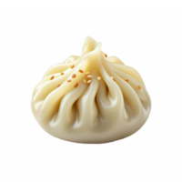 image of steamed dumpling with pleated dough filling sesame seeds on transparent background png