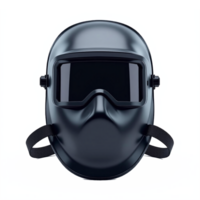 Full Face Motorcycle Helmet with Tinted Visor and Adjustable Straps on Transparent Background png