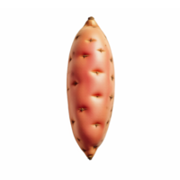 Detailed close-up of a pink prickly pear cactus fruit with spines and textured skin on transparent background png