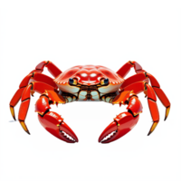 Bright Red Marine Crab Illustration Isolated on Transparent Background No Background png