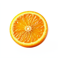 Illustration of Orange Half with Transparent Background and Detailed Segment Patterns png