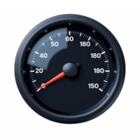Car Speedometer Gauge Instrument with Transparent Clipping Path for Vehicle Dashboard Displays png