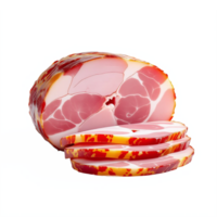 Ham Roast with Sliced Portions on Transparent Background Clipping Path png