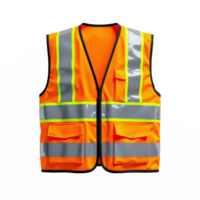 High Visibility Reflective Safety Vest with Multiple Pockets and Transparent Background png