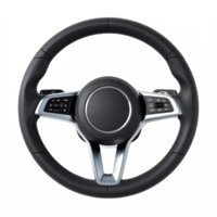 Modern Car Steering Wheel with Multifunction Buttons and No Background Clipping Path png