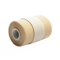 Medical Elastic Bandage Roll with Clipping Path for Wound Support and Compression png