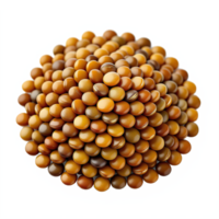 Cluster of multicolored lentils with transparent clipping path isolated on black background png