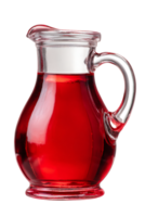 A Pitcher with Red Liquid on a Transparent Background Isolated in png