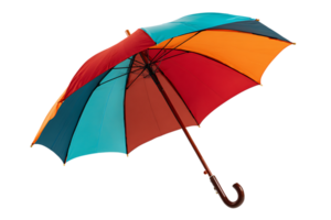 Colorful Umbrella Isolated On Transparent Background A Weather Protective Accessory Image png
