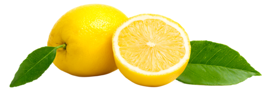 Fresh Lemon with Transparent Background Isolated for Summer and Healthy Drinks png