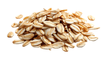 Pile Of Rolled Oats Isolated Food Ingredient Source Of Fiber and Nutrients png