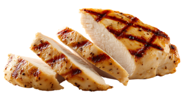 Delicious Grilled Chicken Breast Slices Isolated On A Transparent Background png