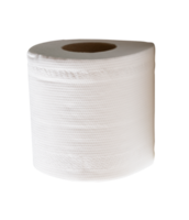 A white roll of tissue paper or toilet paper isolated with clipping path in file format png