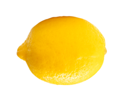 un maduro amarillo limón aislado con recorte camino en archivo formato png