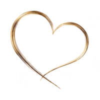 Classic heart shape design in elegant gold line art, symbolizing love and affection. This beautiful element can be used for various romantic themes and creative projects png