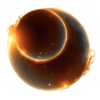 Cosmic sun and moon eclipse illustration, featuring vibrant colors and glowing effects that symbolize celestial harmony and balance. This artwork captures beauty of astronomical phenomena png