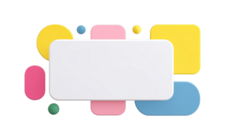 Abstract geometric composition with colorful shapes png